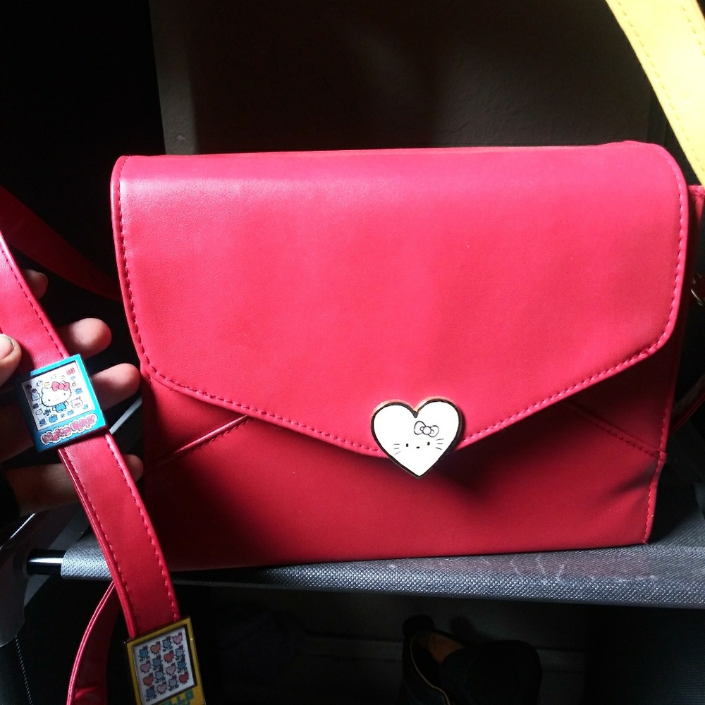 Hello kitty bag with 2 friend of the month pin